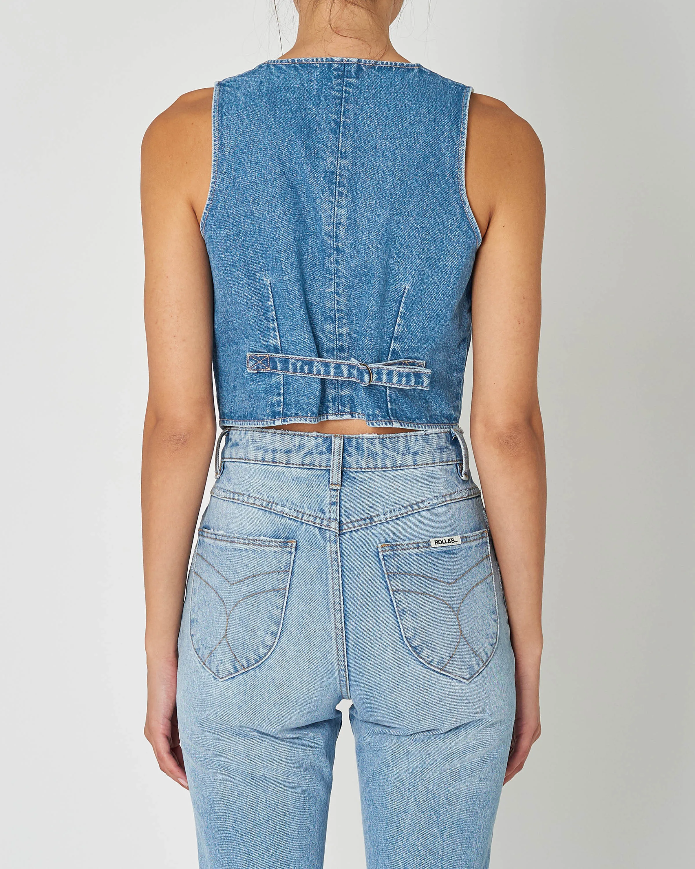 ROLLAS Dallas Vintage Blue Denim Vest