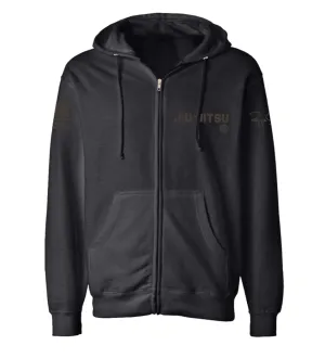 Royce Gracie Blackout Zip Up Hoodie - Black