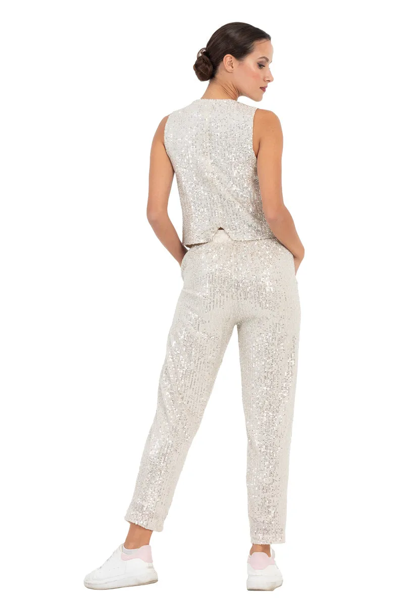 Sequinned Women's Trousers