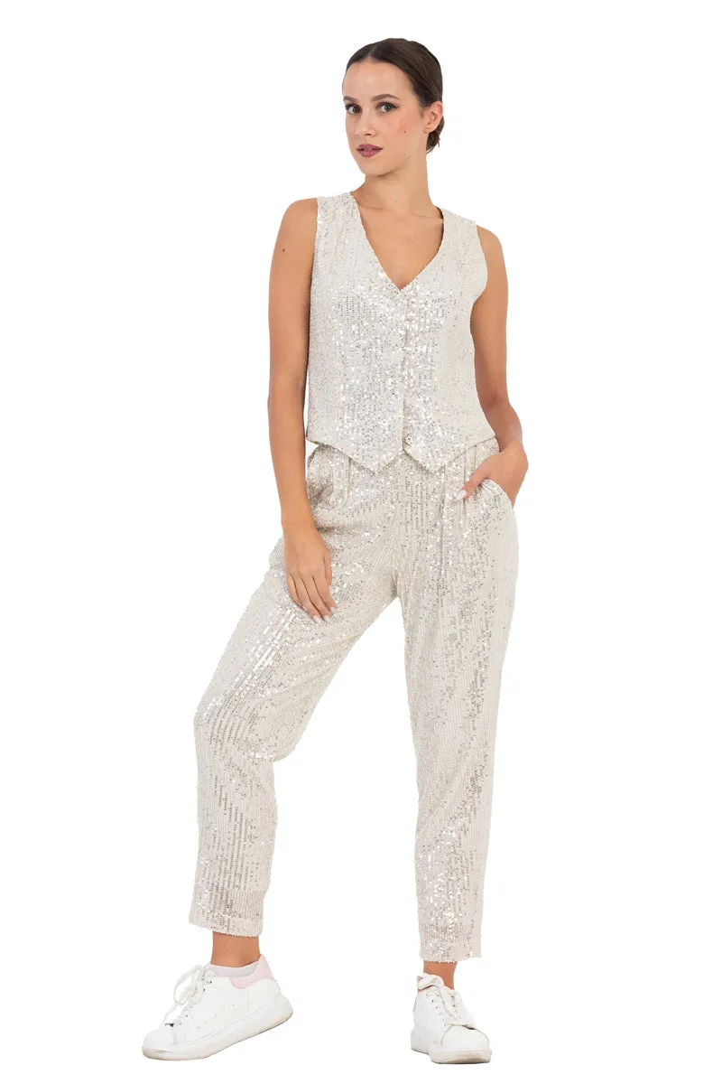 Sequinned Women's Trousers