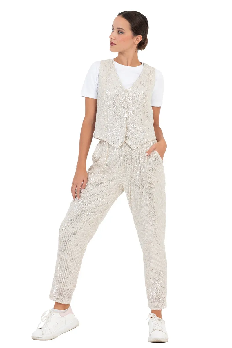 Sequinned Women's Trousers