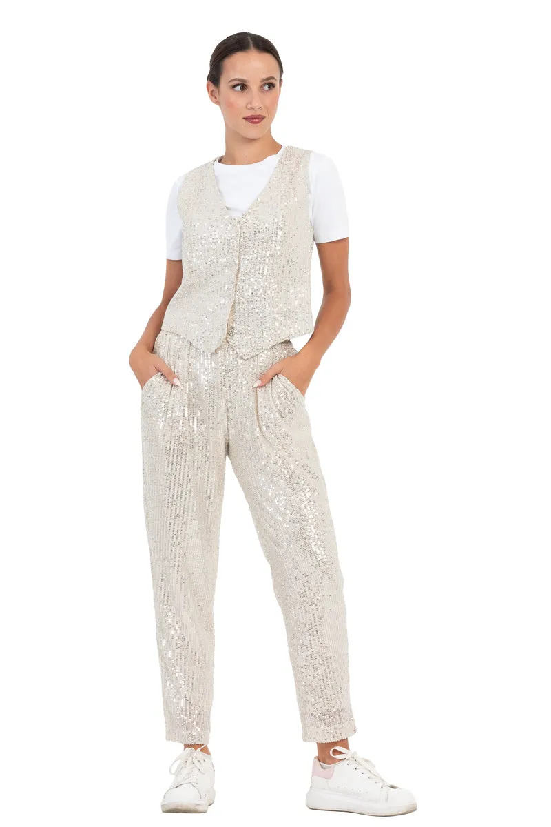 Sequinned Women's Trousers