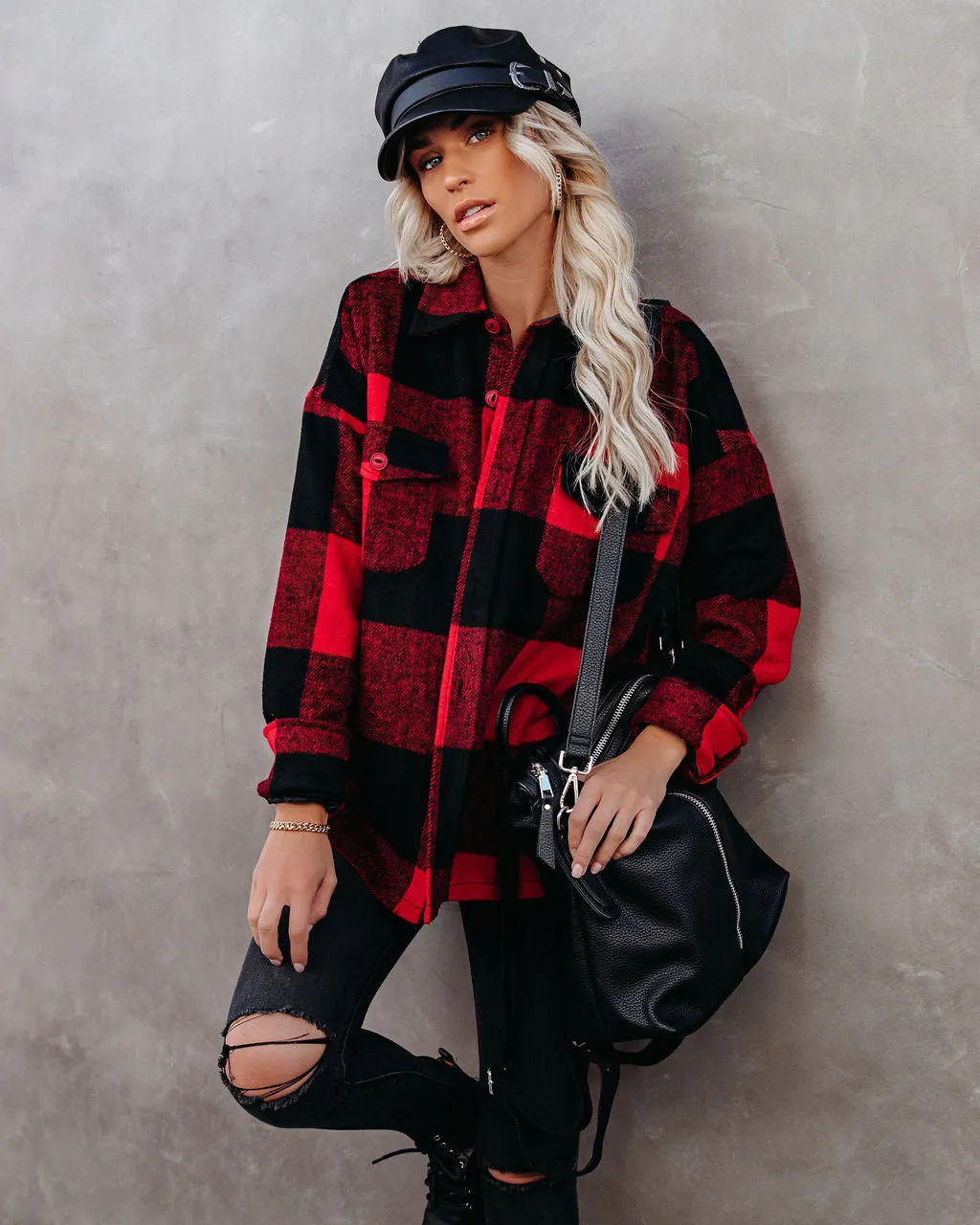 TastyHottie - Nicolas Plaid Button Down Shacket