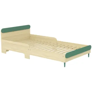 Toddler Bed, Kids Bed w/ Safety Rail, 195 x 103 x 60.5cm, Green