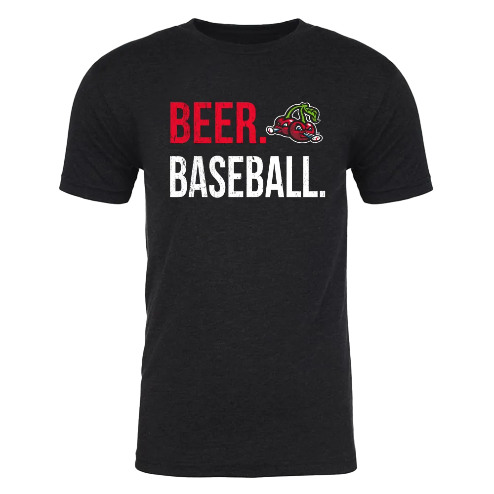 Triblend Beer Baseball Black Tee