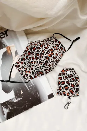 Wild Side Mask And Pouch Leopard Print