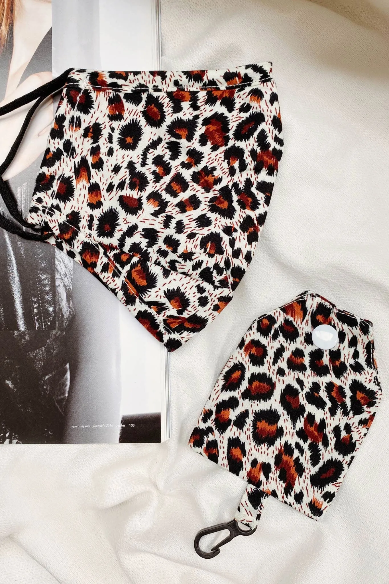 Wild Side Mask And Pouch Leopard Print